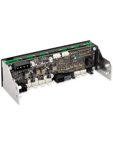 Aqua Computer aquaero 6 PRO controller della velocità della ventola 12 canali LCD Nero