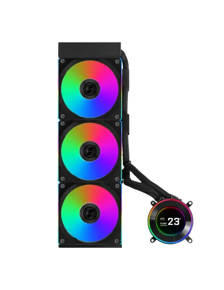 Lian Li GA II Hydroshift II LCD-C 360CL Processore Raffreddatore di liquidi tutto in uno 12 cm Nero 1 pz