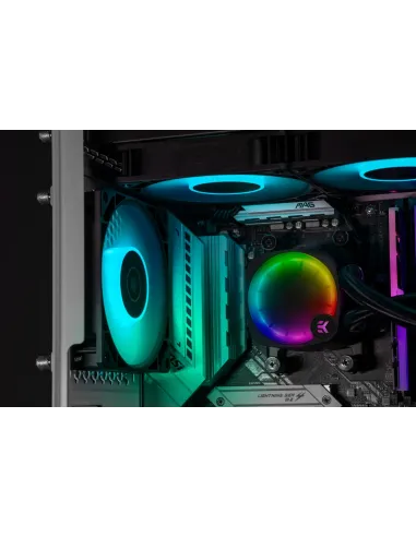EK Nucleus AIO CR360 Lux D-RGB Processore Raffreddatore di liquidi tutto in uno 12 cm Nero 1 pz