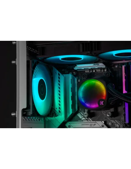 EK Nucleus AIO CR360 Lux D-RGB Processore Raffreddatore di liquidi tutto in uno 12 cm Nero 1 pz