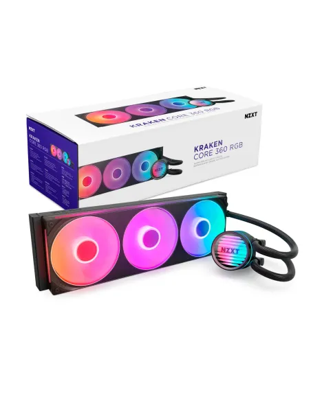 NZXT Kraken Core 360 RGB Processore Kit di raffreddamento a liquido 12 cm Nero 1 pz