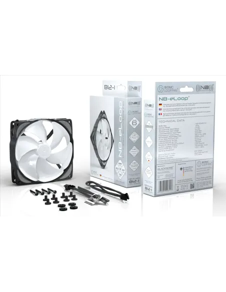 Noiseblocker B12-PS-BL Case per computer Ventilatore 12 cm Nero