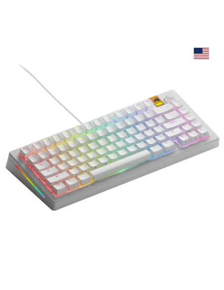 Glorious Gaming GMMK 3 HE 75% Prebuilt tastiera USB QWERTY Inglese US Bianco