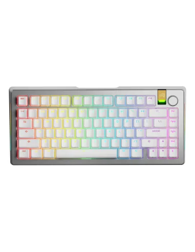 Glorious Gaming GMMK 3 PRO HE 75% Prebuilt tastiera RF senza fili + Bluetooth QWERTY Inglese US Argento