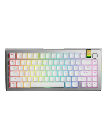 Glorious Gaming GMMK 3 PRO HE 75% Prebuilt tastiera RF senza fili + Bluetooth QWERTY Inglese US Argento