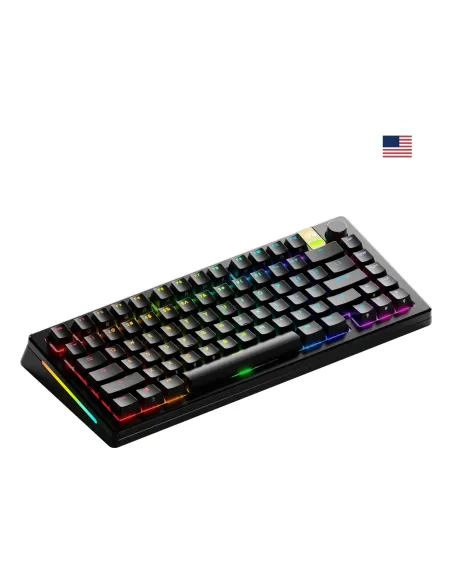 Glorious Gaming GMMK 3 PRO HE 75% Prebuilt tastiera RF senza fili + Bluetooth QWERTY Inglese US Nero