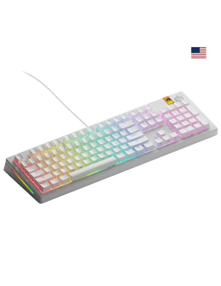 Glorious Gaming GMMK 3 HE 100% Prebuilt tastiera USB QWERTY Inglese US Bianco