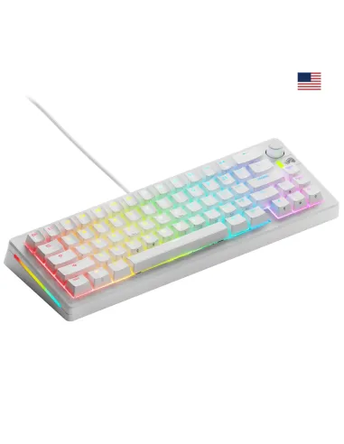 Glorious Gaming GMMK 3 65% Prebuilt tastiera USB QWERTY Inglese US Bianco