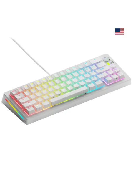 Glorious Gaming GMMK 3 65% Prebuilt tastiera USB QWERTY Inglese US Bianco