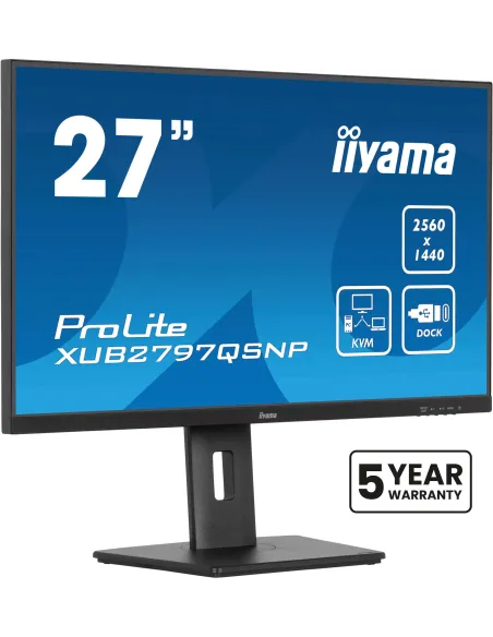 iiyama ProLite XUB2797QSNP-B1 Monitor PC 68,6 cm (27") 2560 x 1440 Pixel Quad HD LED Nero