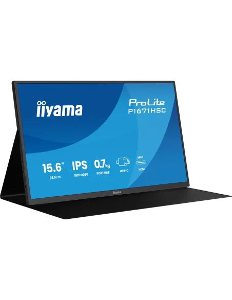 iiyama ProLite P1671HSC-B1 Monitor PC 39,6 cm (15.6") 1920 x 1080 Pixel Full HD LED Nero
