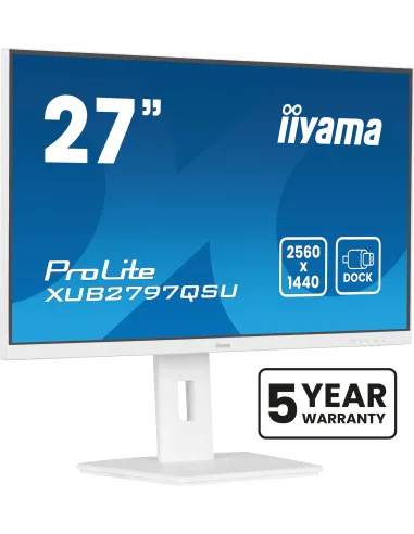 iiyama ProLite XUB2797QSU-W2 Monitor PC 68,6 cm (27") 2560 x 1440 Pixel Quad HD LED Bianco