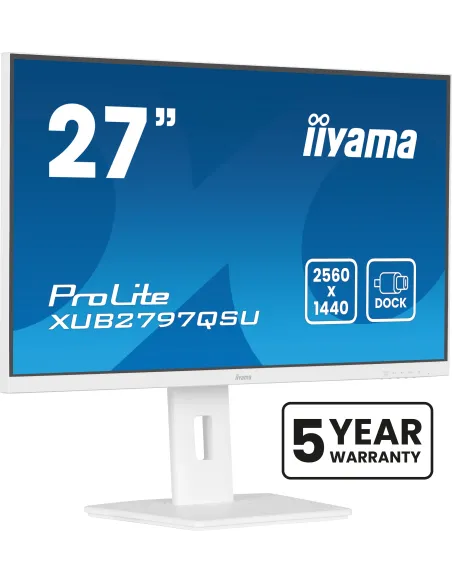 iiyama ProLite XUB2797QSU-W2 Monitor PC 68,6 cm (27") 2560 x 1440 Pixel Quad HD LED Bianco