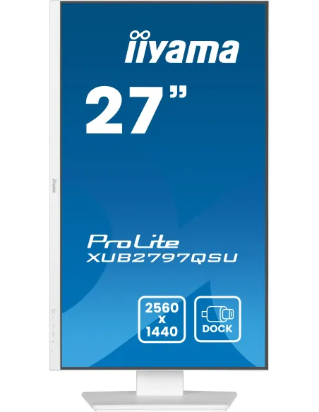iiyama ProLite XUB2797QSU-W2 Monitor PC 68,6 cm (27") 2560 x 1440 Pixel Quad HD LED Bianco