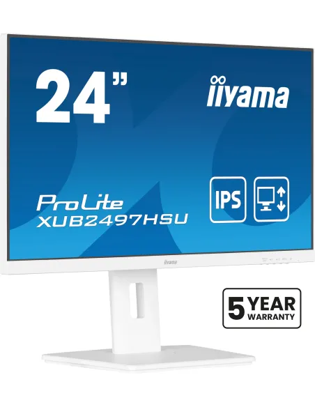 iiyama ProLite XUB2497HSU-W2 Monitor PC 60,5 cm (23.8") 1920 x 1080 Pixel Full HD LED Bianco