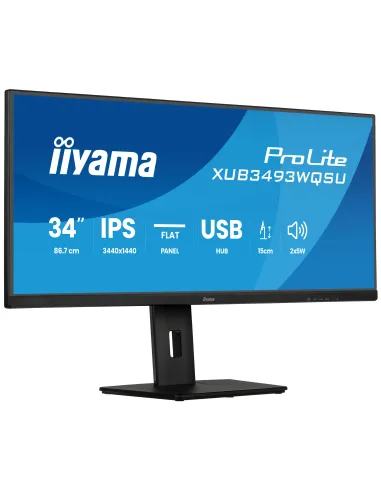 iiyama ProLite XUB3493WQSU-B6 Monitor PC 86,4 cm (34") 3440 x 1440 Pixel UltraWide Quad HD LED Nero