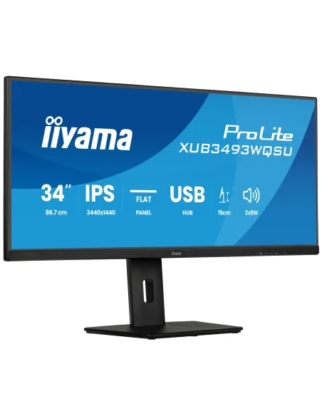 iiyama ProLite XUB3493WQSU-B6 Monitor PC 86,4 cm (34") 3440 x 1440 Pixel UltraWide Quad HD LED Nero