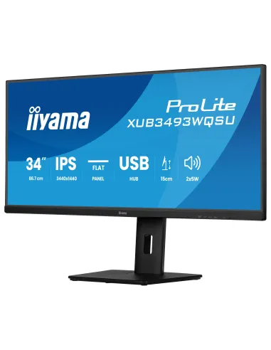 iiyama ProLite XUB3493WQSU-B6 Monitor PC 86,4 cm (34") 3440 x 1440 Pixel UltraWide Quad HD LED Nero