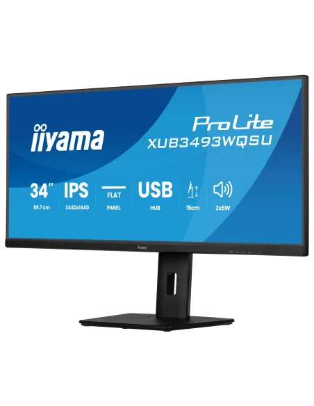 iiyama ProLite XUB3493WQSU-B6 Monitor PC 86,4 cm (34") 3440 x 1440 Pixel UltraWide Quad HD LED Nero