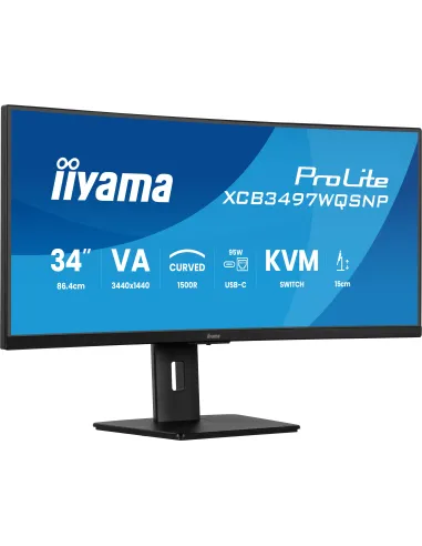 iiyama ProLite XCB3497WQSNP-B1 Monitor PC 86,4 cm (34") 3440 x 1440 Pixel UltraWide Quad HD LED Nero
