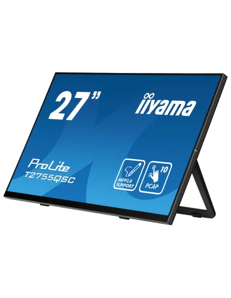 iiyama ProLite T2755QSC-B1 Monitor PC 68,6 cm (27") 2560 x 1440 Pixel Quad HD LCD Touch screen Nero