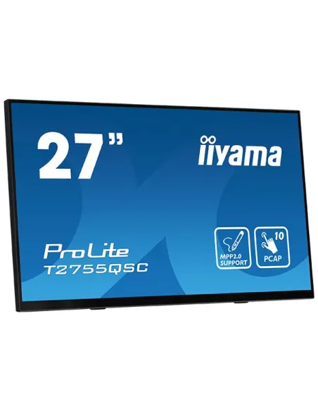 iiyama ProLite T2755QSC-B1 Monitor PC 68,6 cm (27") 2560 x 1440 Pixel Quad HD LCD Touch screen Nero