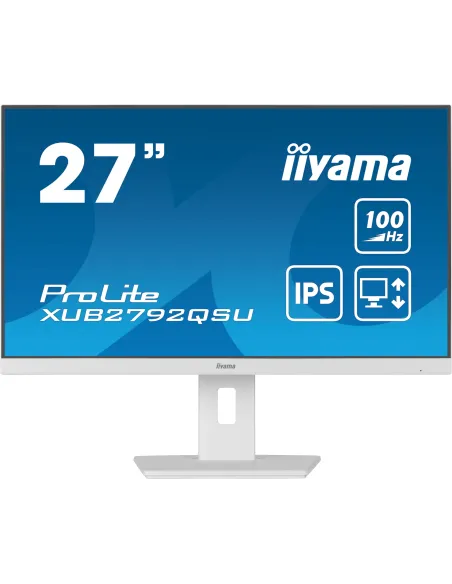 iiyama ProLite XUB2792QSU-W6 Monitor PC 68,6 cm (27") 2560 x 1440 Pixel Quad HD LED Bianco