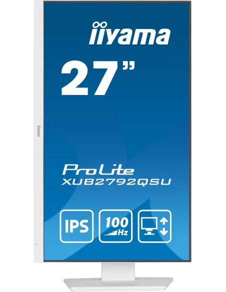 iiyama ProLite XUB2792QSU-W6 Monitor PC 68,6 cm (27") 2560 x 1440 Pixel Quad HD LED Bianco