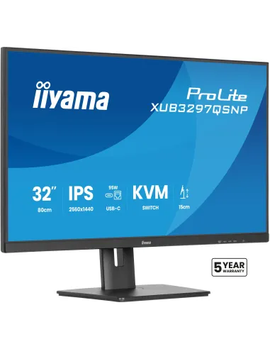 iiyama ProLite XUB3297QSNP-B1 Monitor PC 81,3 cm (32") 2560 x 1440 Pixel Quad HD LED Nero
