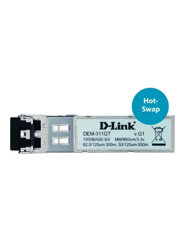 D-Link DEM-311GT modulo del ricetrasmettitore di rete Fibra ottica 1000 Mbit s SFP 850 nm