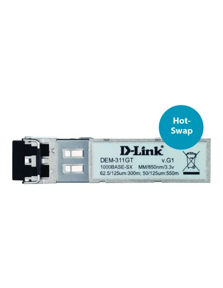 D-Link DEM-311GT modulo del ricetrasmettitore di rete Fibra ottica 1000 Mbit s SFP 850 nm