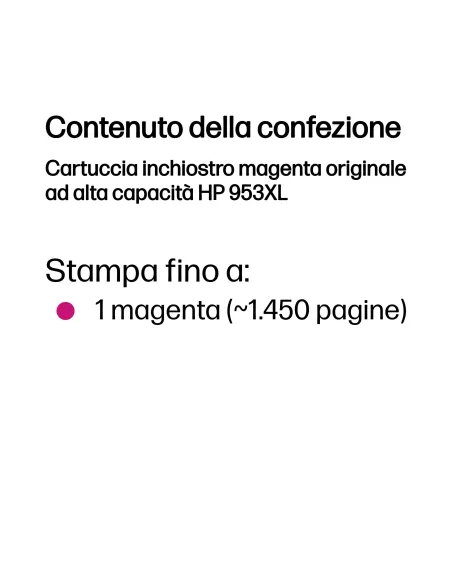 HP Cartuccia inchiostro magenta originale ad alta capacità 953XL