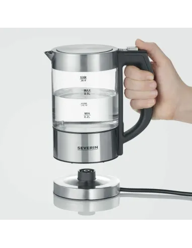 Severin WK 3458 bollitore elettrico 0,5 L 1100 W Nero, Trasparente