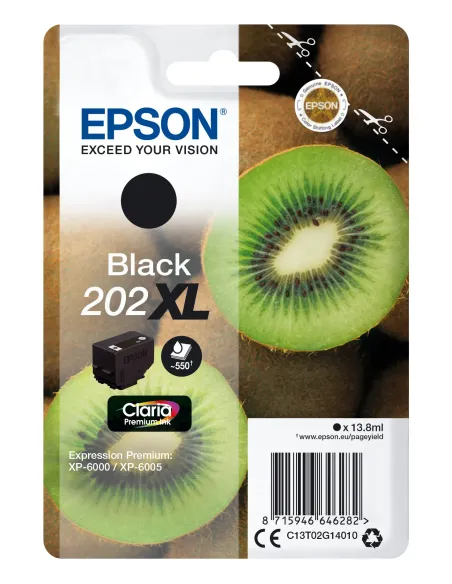 Epson Kiwi Singlepack Black 202XL Claria Premium Ink