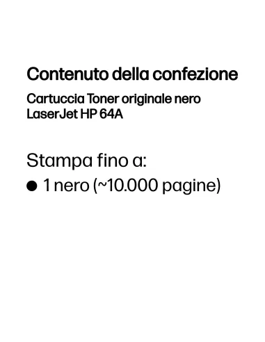 HP Cartuccia Toner originale nero LaserJet 64A