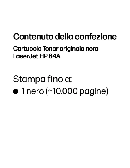 HP Cartuccia Toner originale nero LaserJet 64A
