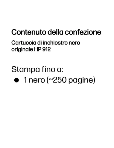 HP Cartuccia di inchiostro nero originale 912