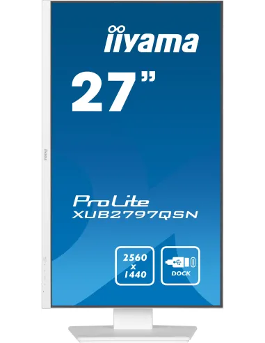 iiyama G-MASTER XUB2797QSN-W2 Monitor PC 68,6 cm (27") 2560 x 1440 Pixel Quad HD LED Bianco