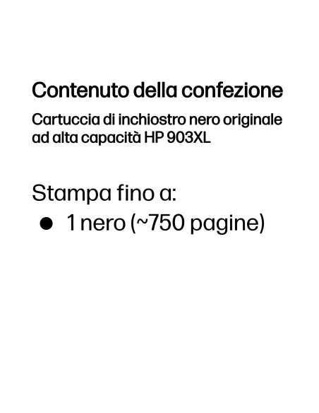HP Cartuccia di inchiostro nero originale ad alta capacità 903XL