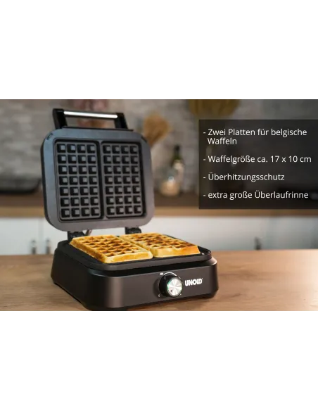 Unold 48275 piastra per waffle 2 waffle 1500 W Nero