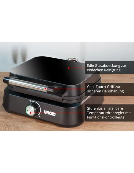 Unold 48275 piastra per waffle 2 waffle 1500 W Nero