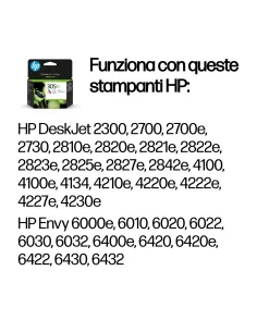 HP Cartuccia di inchiostro tricromia originale ad alta capacità 305XL 2