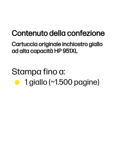 HP Cartuccia originale inchiostro giallo ad alta capacità 951XL