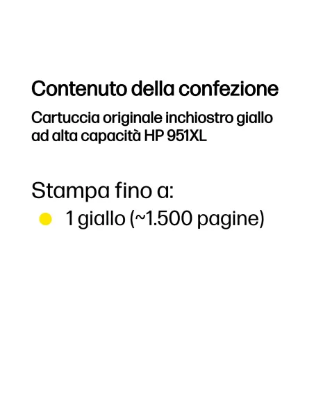 HP Cartuccia originale inchiostro giallo ad alta capacità 951XL