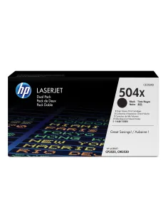 HP Confezione da 2 cartucce originali di Toner nero ad alta capacità LaserJet 504X