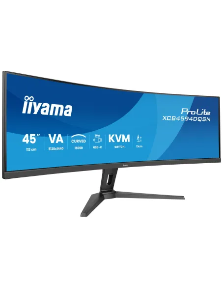 iiyama G-MASTER 45"LCD Curved Bus. UWQHD Monitor PC 113 cm (44.5") 5120 x 1440 Pixel Dual QHD LED Nero
