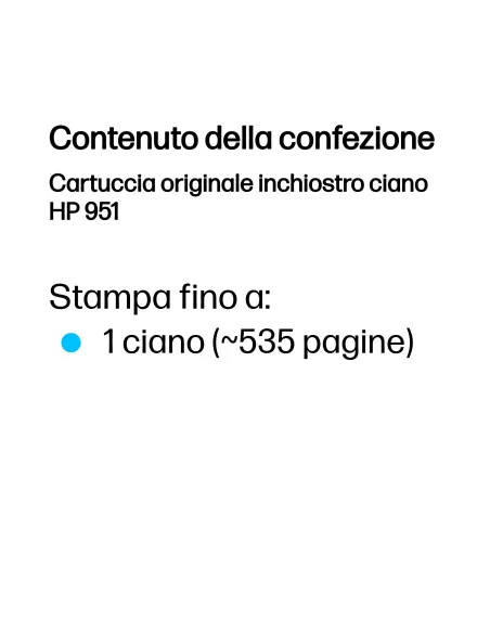 HP Cartuccia originale inchiostro ciano 951