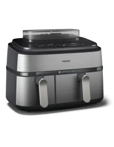 Philips Serie 5000 Airfryer doppio cestello con vapore, Friggitrice ad aria da 9.0L, 19 metodi di cottura, Pulizia cestello