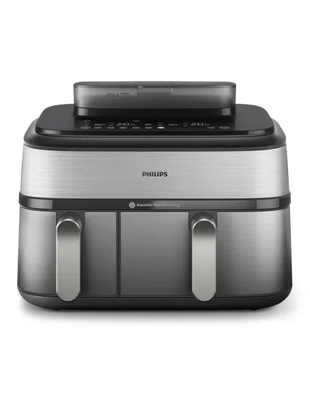 Philips Serie 5000 Airfryer doppio cestello con vapore, Friggitrice ad aria da 9.0L, 19 metodi di cottura, Pulizia cestello