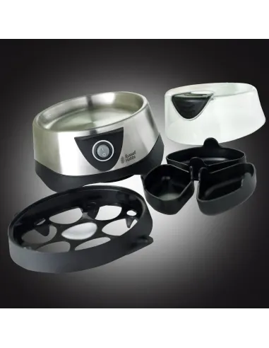 Russell Hobbs Stylo 7 uovo uova 365 W Nero, Acciaio inox